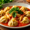 Манты с курицей и картофелем